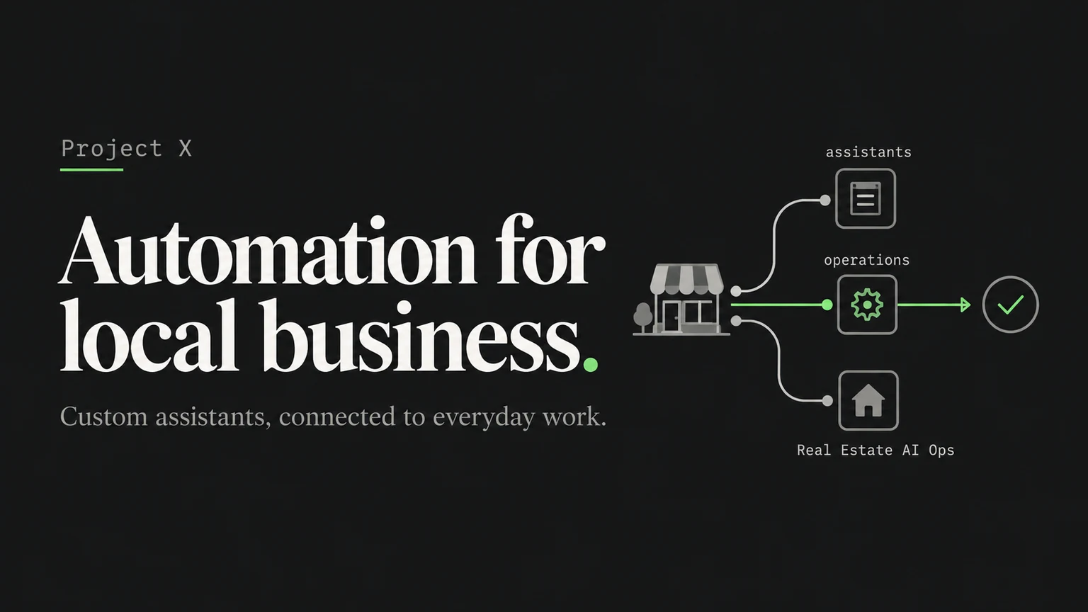 Project X: Automation for local business.